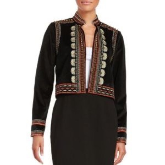 jonesy Jackets & Blazers - 🌍 Jonesy black velvet studded jacket NWT S